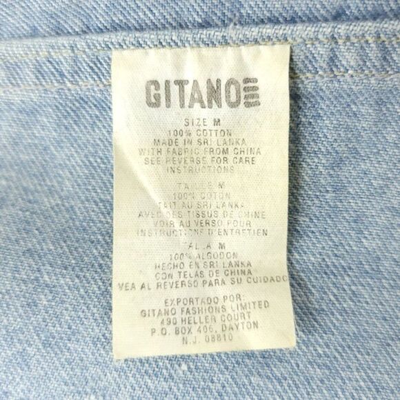 Gitano Jeans Denim Vest Vintage 80s Zip Up Womens Size Medium - Picture 4 of 5